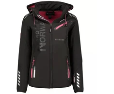 Geographical Norway Reine softshell striukė moterims WU8182F/GNO-Juodas-Rožinis