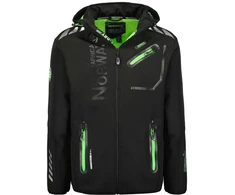 Geographical Norway ROYAUTE JUODA / ŽALIA DB MEN 068 JUODA / ŽALIA Vyriška softshell striukė (WY8026H/GN-NOIR / VERT)