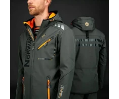 Geographical Norway Softshell striukė Royaute DB 068 M WY8027H/GN/Tamsiai pilka / Oranžinė