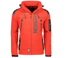 Geographical Norway Techno MEN 056 BS3 vyriškas sportinis švarkas su reguliuojamu gobtuvu, atsparus vandeniui, raudonas (WU1060H/GN)