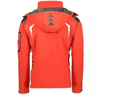 Geographical Norway Techno MEN 056 BS3 vyriškas sportinis švarkas su reguliuojamu gobtuvu, atsparus vandeniui, raudonas (WU1060H/GN)