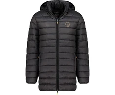 Geographical Norway vyriškas švarkas AMIGOMAP LONG HOOD DB Juodas MEN 233 Juodas (WZ5085H/GN-NOIR)