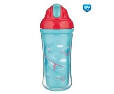 Canpolbabies Canpol Babies sportinis puodelis su silikoniniu šiaudeliu Planes 260ml, 74/052