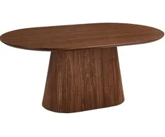 GIANNI Ovalus Stalas – Riešuto Spalvos Elegancija
