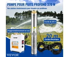 VEVOR Giluminis vandens siurblys, 370W 230V, nerūdijantis plienas