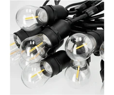Girlianda BAJA, juodos sp., su 10x1W 2700K E27 LED lemputėmis, 10m, IP44