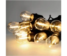 Girlianda BAJA, juodos sp., su 15x1W 2700K E27 LED lemputėmis, 15m, IP44