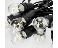 Girlianda BAJA, juodos sp., su 20x1W 2700K E27 LED lemputėmis, 10m, IP44
