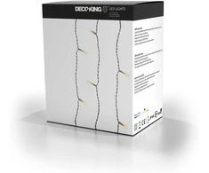 Elektrinė girlianda DecoKing LED, užuolaida, šiltai balta, 3x3 m