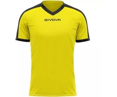 Givova Revolution Interlock marškinėliai, geltoni ir juodi MAC04 0710