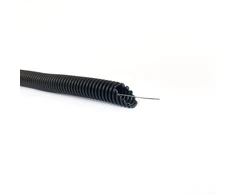 Gofruotas vamzdis juodas D50 be vielos Glob-El GL601UVW (be halogenų, UV atsparus, 750N/5 cm, 25 m)