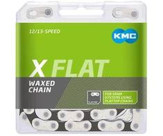 Grandinė KMC X FLAT Sidabrinis/Juodas Waxed