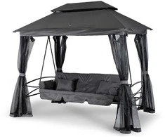 Grandininis pjūklas CARMEN sodo sūpynės, pilkos/juodos, modernios