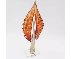 Grandininis pjūklas Dekoratyvinė stiklo skulptūra, 12×7×32.5 cm