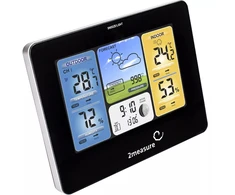 Grandininis pjūklas Meteorologinė stotis RCC – Elektroninė, bevielė, jutiklinė, juoda