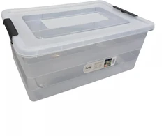 Grandininis pjūklas Plastikinė dėžė su dangčiu 40 L (59×39×25 cm)