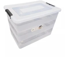 Grandininis pjūklas Plastikinė dėžė su dangčiu 65 L (59×39×41 cm)