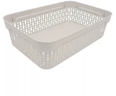 Grandininis pjūklas Plastikinė dėžutė su skylutėmis, 40 × 30 × 13 cm BALTA