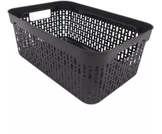 Grandininis pjūklas Plastikinė dėžutė su skylutėmis, 30 × 20 × 12 cm JUODA