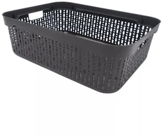 Grandininis pjūklas Plastikinė dėžutė su skylutėmis, 30 × 20 × 9 cm JUODA
