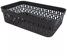 Grandininis pjūklas Plastikinė dėžutė su skylutėmis, 22 × 14,5 × 6 cm JUODA