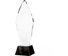 Graviruotas stiklinis trofėjus, 31 cm