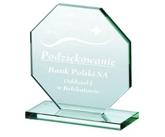 Graviruotas stiklinis trofėjus
