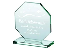Graviruotas stiklinis trofėjus