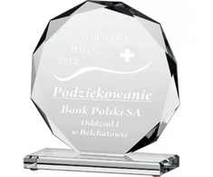 Graviruotas stiklinis trofėjus