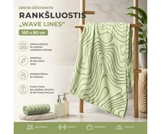 Greitai džiūstantis rankšluostis „Wave Lines“ 160 x 80 cm