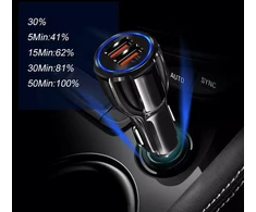 Greito įkrovimo auto SAM. 2 X USB 3.0 FAST adapteris