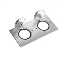 Grindinės dėžutės apdaila 2x2 mod. Legrand 089702 (nerūdijančio plieno)