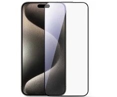 Grūdintas stiklas 2.5D HD“ su juodu rėmeliu, skirtas iPhone 15 Plus/16 Plus“
