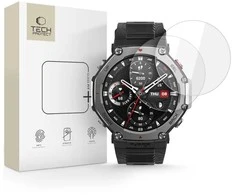 „Tech-Protect Glass Fit+“ 2 grūdinto stiklo pakuotė „Amazfit T-Rex 3 Pro 48mm“ – permatoma