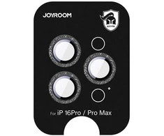 Grūdintas stiklas “ iPhone 16 Pro/16 Pro Max kameroms – juodas