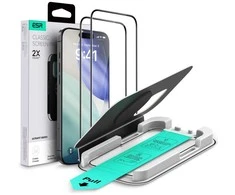 ESR UltraFit Apsauginis stiklas 2-pack skirtas Apple iPhone 16 Pro / 17 – transparent