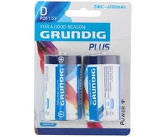 Grundig D / R20 1,5 V 4100 mAh cinko baterijos, 2 vnt