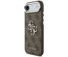 Guess 4G Big 4G Classic Logo dėklas, skirtas iPhone 17 Air - rudas ir sidabrinis