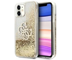 Guess GUHCN61LG4GGO Apple iPhone 11 6,1″ / Xr auksinis kietas dėklas 4G Big Liquid Glitter