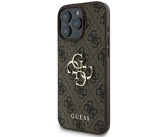 Guess 4G dėklas iPhone 16 Pro Max telefonui - rudas