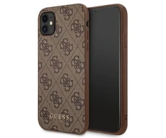 Guess GUHCN61G4GFBR Apple iPhone 11 6,1″ rudos spalvos kietas dėklas 4G Metal Gold Logo