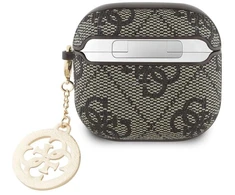 Guess 4G Strass Charm dėklas, skirtas AirPods 4 – Ruda