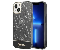 „Guess“ „Bandana Paisley“ dėklas, skirtas iPhone 14 / 15 / 13 6.1" - Juodas