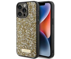 Dėklas GUESS GUHCP15LPFGSBSD IPHONE 15 PRO 6.1 "Geltonas/Geltonas HARDCASE RHINESTONE METAL LOGO