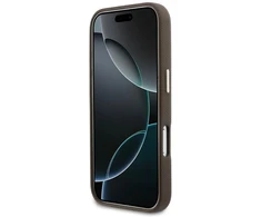 GUESS dėklas, skirtas IPHONE 17 Pro Max GUHCP17X5PS4RGGW (PU FW dervos logotipas) rudas