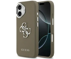 Guess Grained Big 4G Classic Logo - dėklas skirtas Apple iPhone 17 ruda