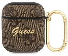 Guess GUA24GSMW AirPods dėklas rudas / rudas 4G Script Metal Collection