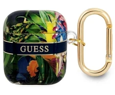 Guess GUA2HHFLB AirPods dėklas mėlynas/mėlynas Gėlių Dirželių Kolekcija