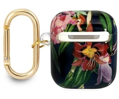 Guess GUA2HHFLB AirPods dėklas mėlynas/mėlynas Gėlių Dirželių Kolekcija