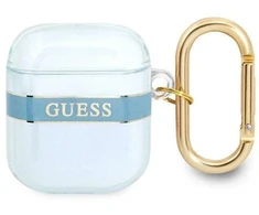 Guess GUA2HHTSB AirPods dėklas mėlynas/mėlynas Dirželių kolekcija